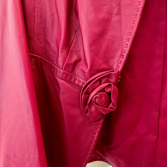 Brand new unused Burgundy Escada Leather Jacket - Picture 2 of 15